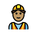 man construction worker, medium skin tone